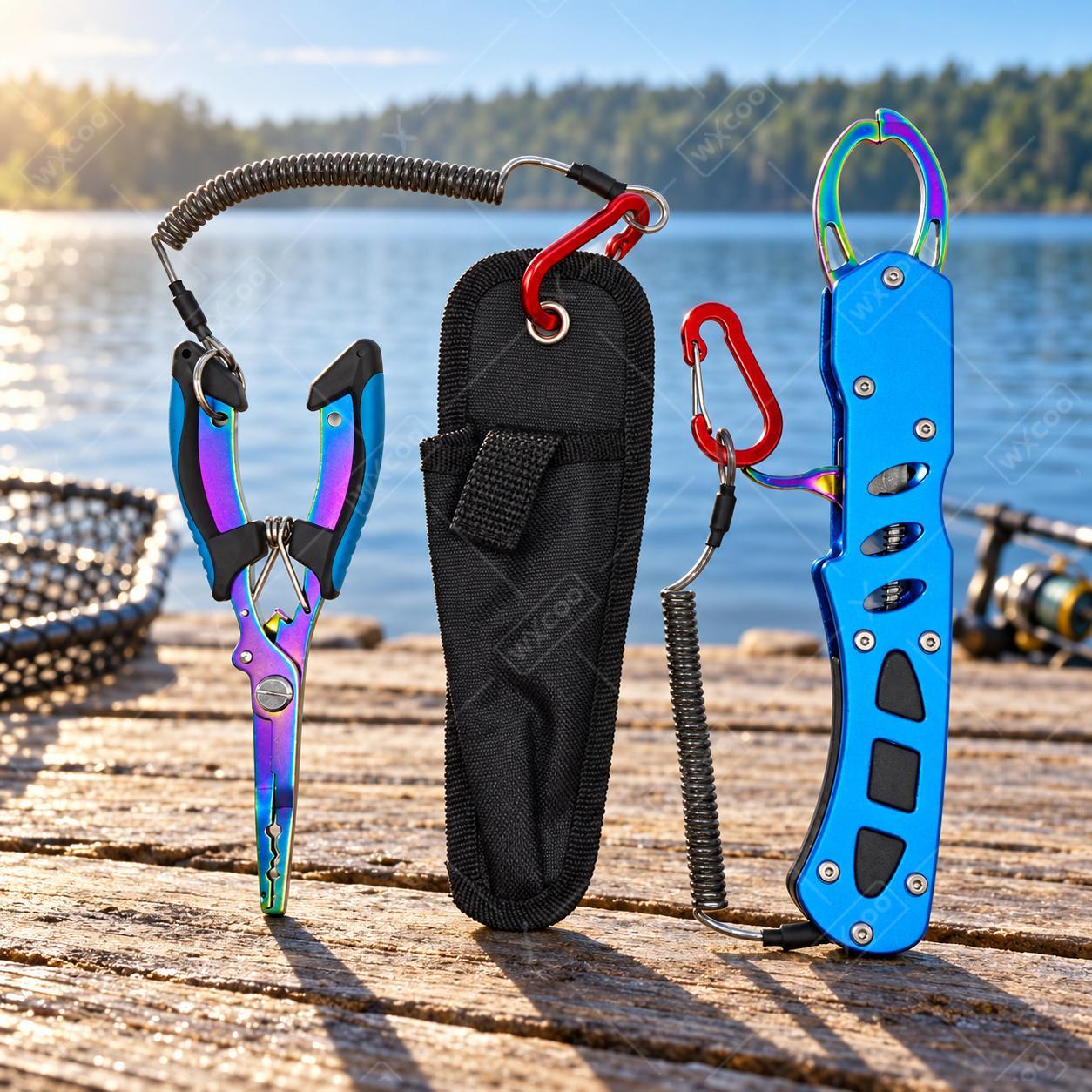 Freshwater Line - Blauwe titanium gecoate zeevistang 16cm haakverwijderaar